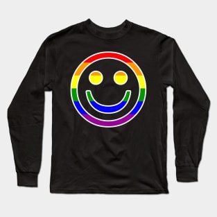 Pride Smiling Face LGBTQ Design Long Sleeve T-Shirt